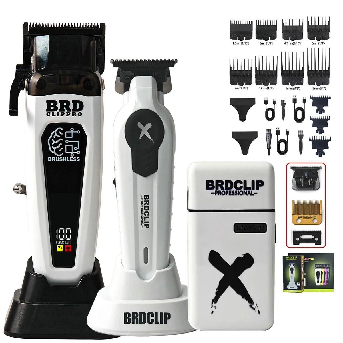 Professional Hair Clipper and Trimmer with Charging Base