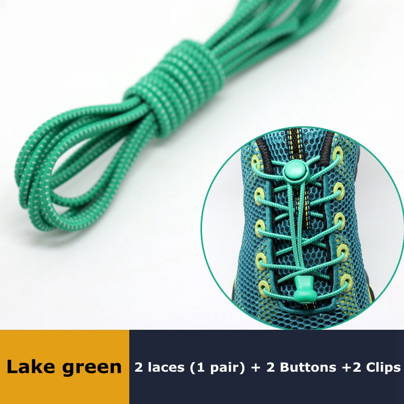 Elastic No Tie Shoelaces, Quick Rubber, Sneakers, Lazy Laces, Round Shoestrings, Stretching Lock