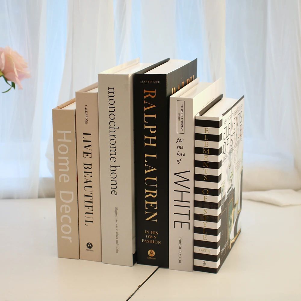 EverStyle Decorative Fake Books Set Luxury Coffee Table Book Decor
