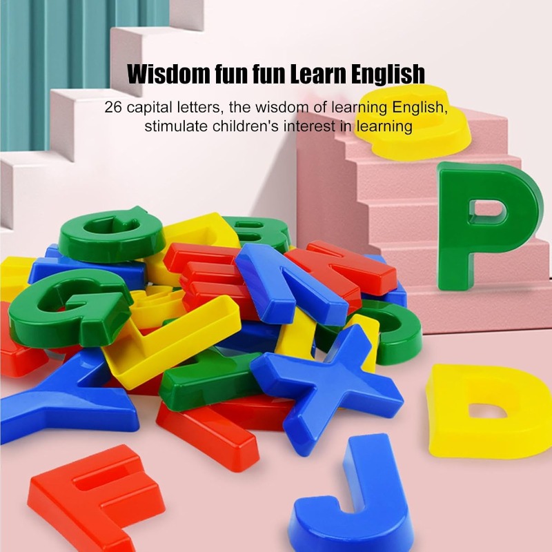 Montessori Toys for Toddlers, ABC Learning Alphabet Sand Mold Set, Uppercase Letters Beach Play Toy, Color Sorting Game