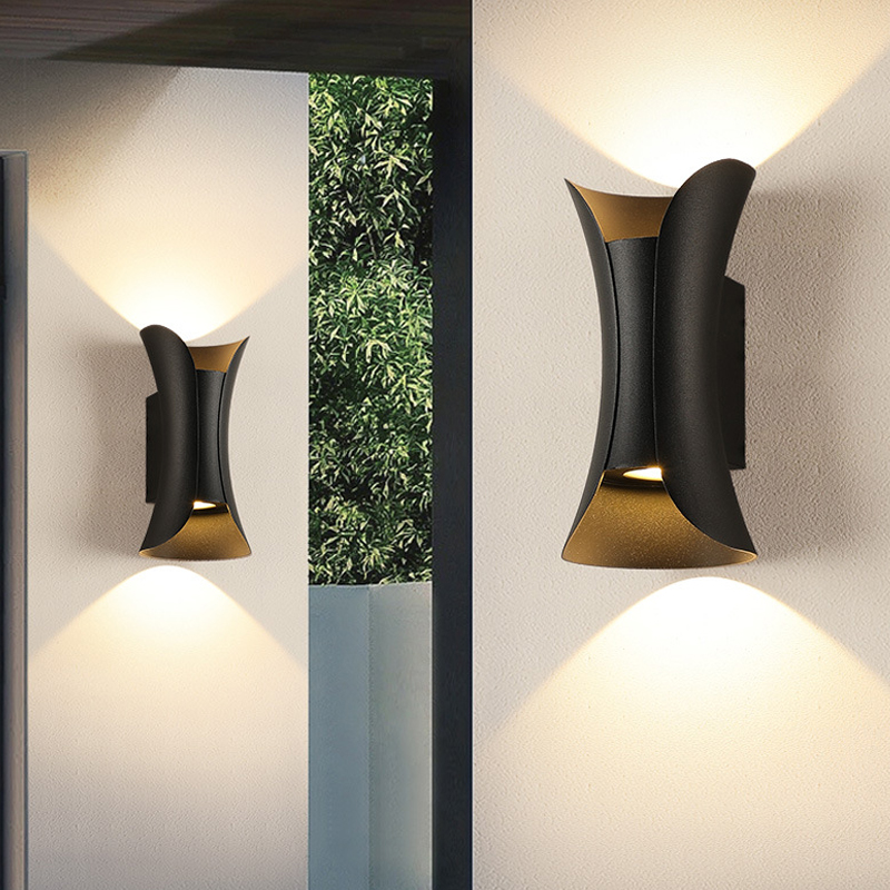 Outdoor Waterproof LED Wall Lamps, Aluminum Porch Courtyard Lights, IP65 Up and Down Lighting, Wall Lights