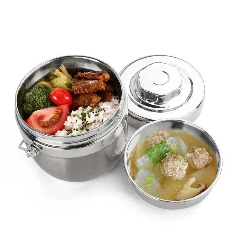 Thermal Food Jar Stainless Steel Soup Thermos with Insulated Bag Leakproof Lunch Container
