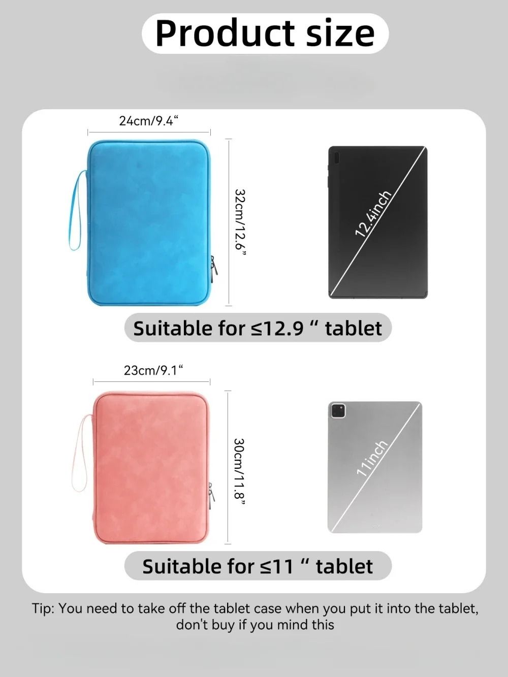 Waterproof Zipper Tablet Sleeve Pouch
