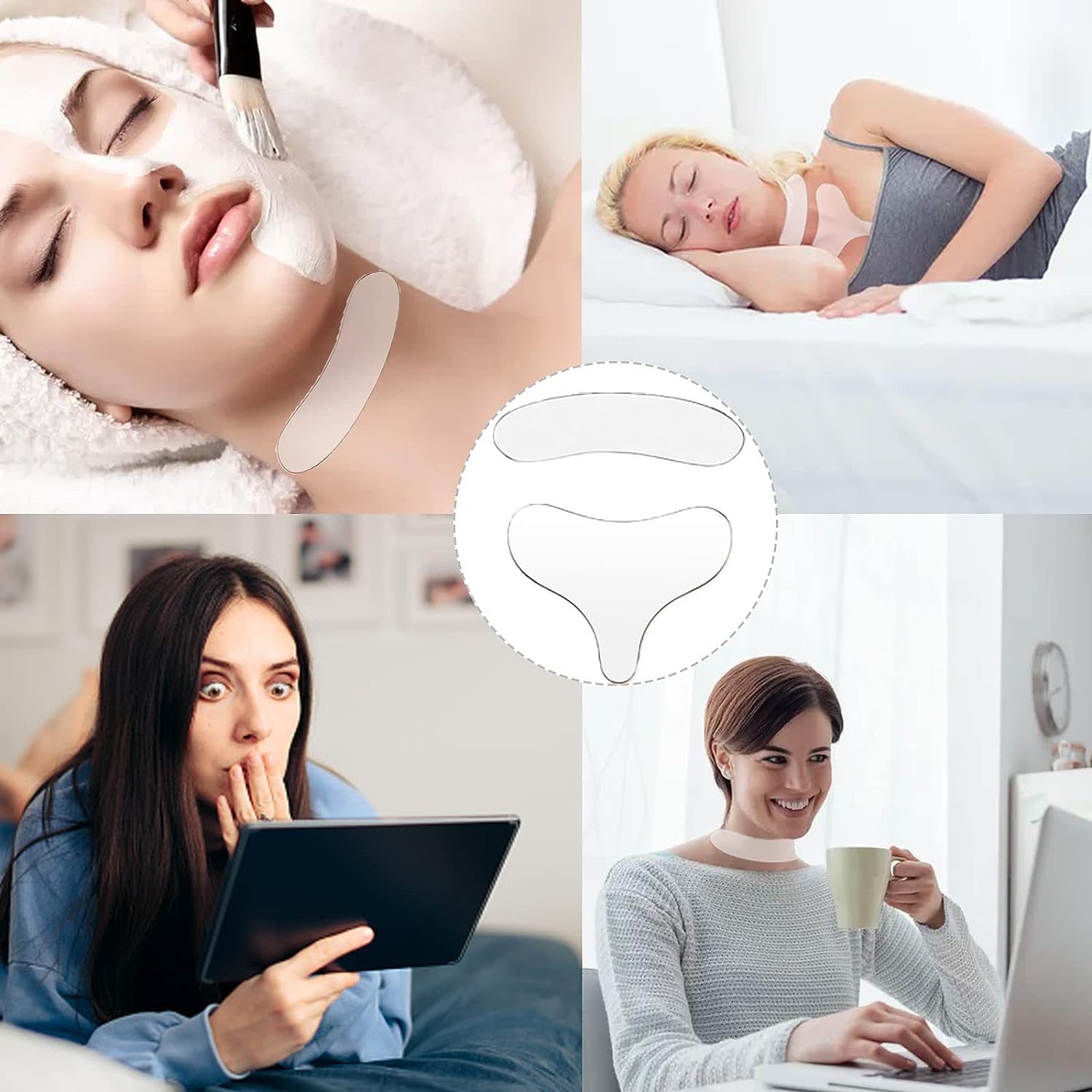 Anti Aging Breast Lifting Chest Patch, Reusable T Silicone Transparent Removal Patch