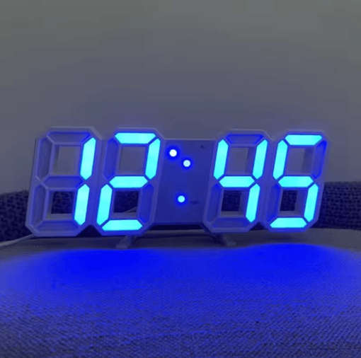 3D LED Digital Clock Voice Activated Luminous Silent Alarm Desk Clock