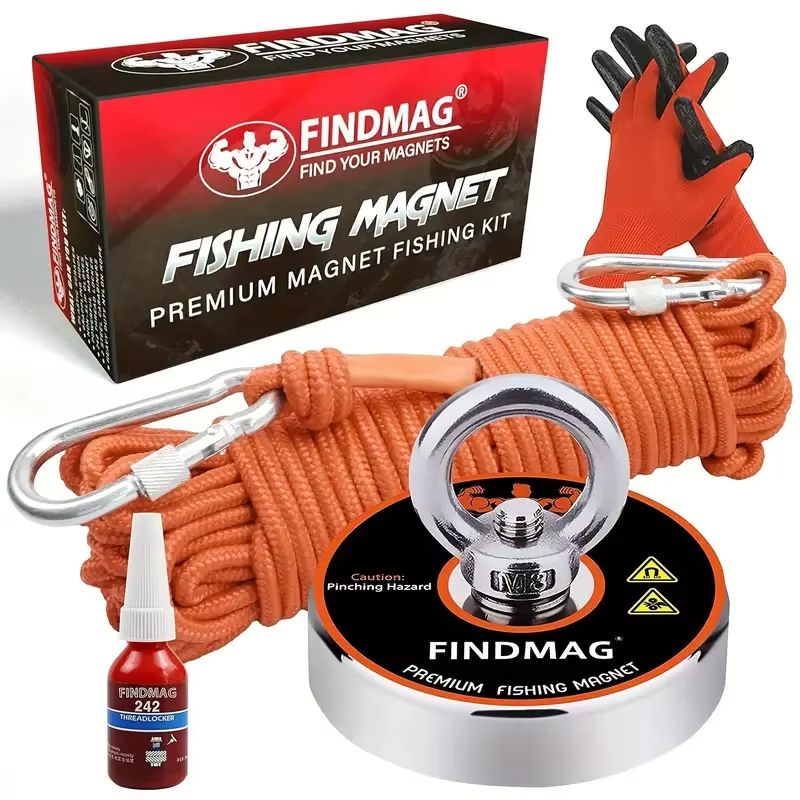 Neodymium Fishing Magnet Kit – Heavy-Duty Magnet Fishing Set for River Treasure Retrieval