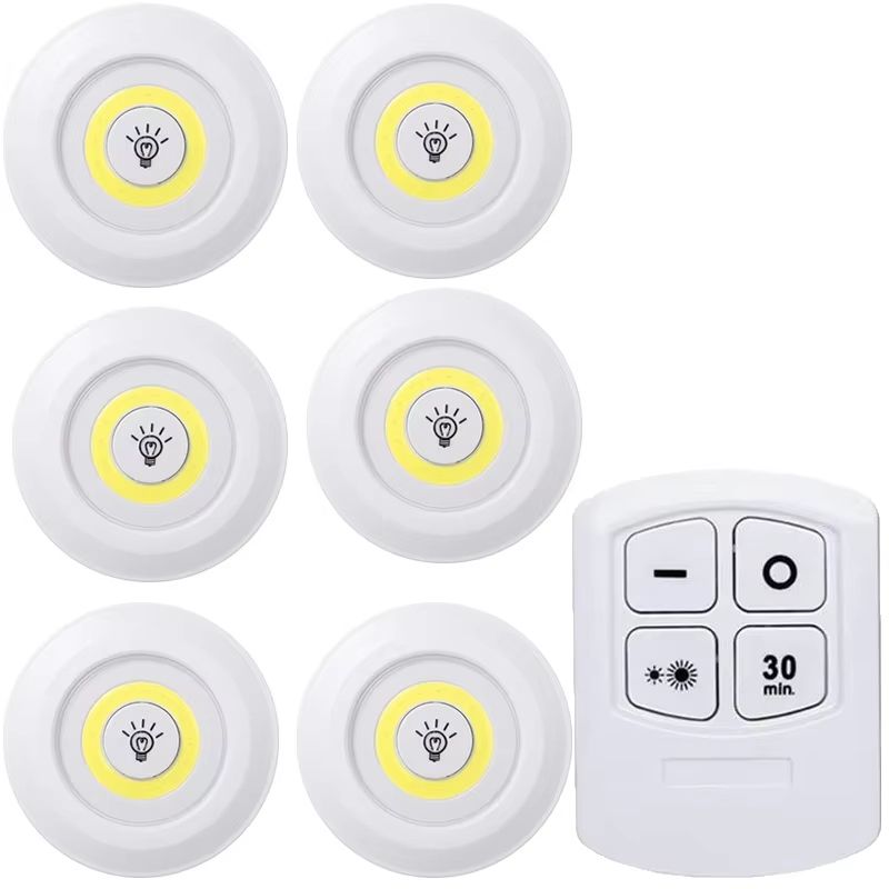 Dimmable LED Under Cabinet Lights with Remote – Battery Operated Closet & Wardrobe Lighting