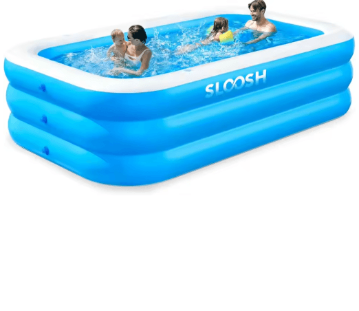 JOYFY Full-Sized Inflatable Swimming Pool – Large Family Backyard Pool for Summer Fun (120by72)