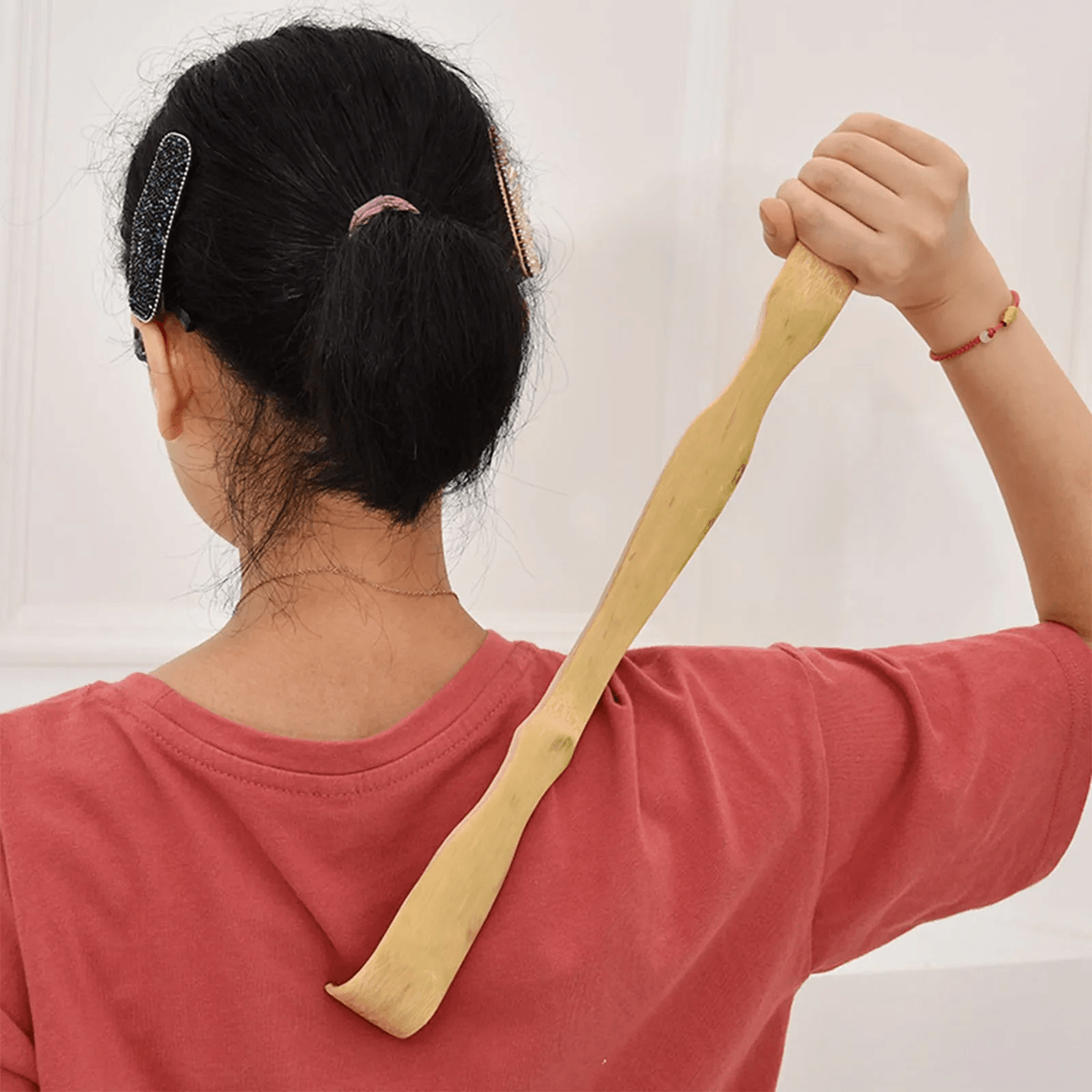 Bamboo Back Scratcher Massage Stick Long Handle Body Massager