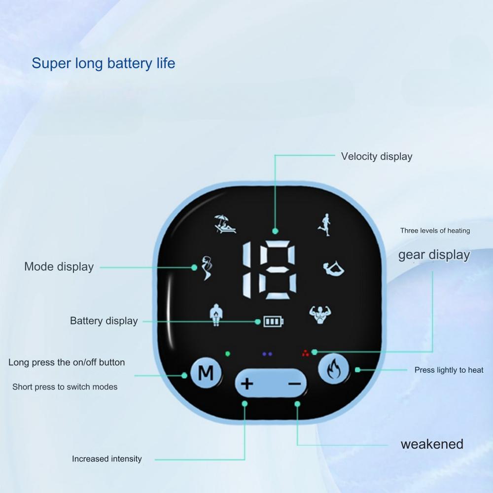 Multi-Function Uterus Massage Belt, Waist Protection Hot Compress Warm Therapy, Vibration EMS Pulse Waist Massager