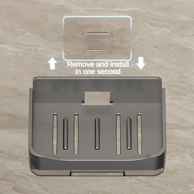 Free-Punching Wall Mounted Double Layer Soap Holder