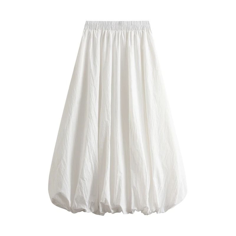 Vintage Balloon High Waist Puff Maxi Skirt