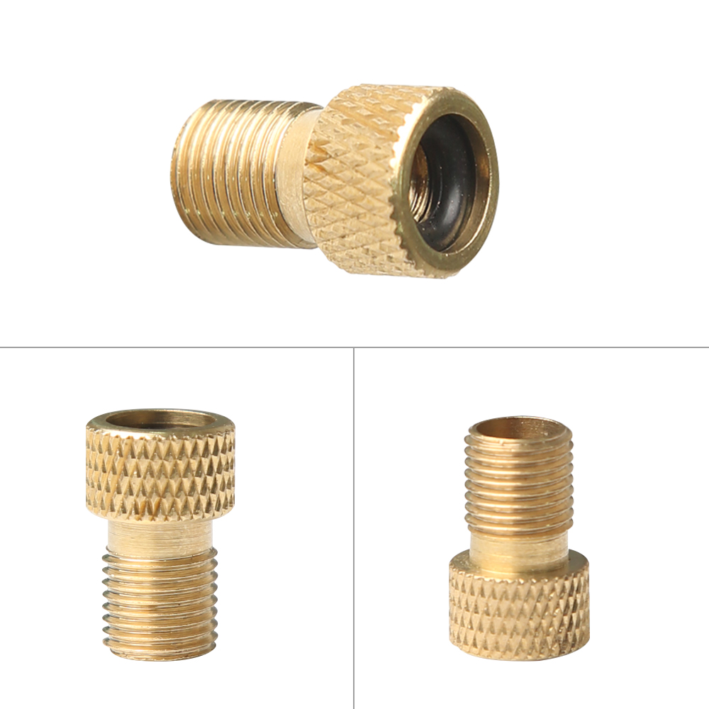 Brass Presta to Schrader Valve Adapter Caps Durable Bike Tire Air Nozzle Connectors
