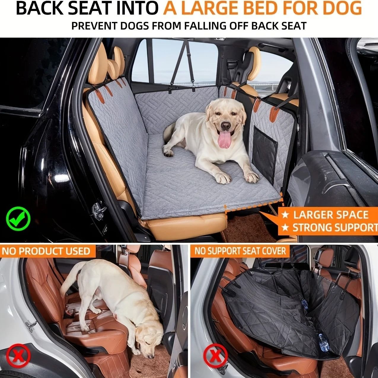Professional Heavy Duty Waterproof Dog Car Seat Hammock