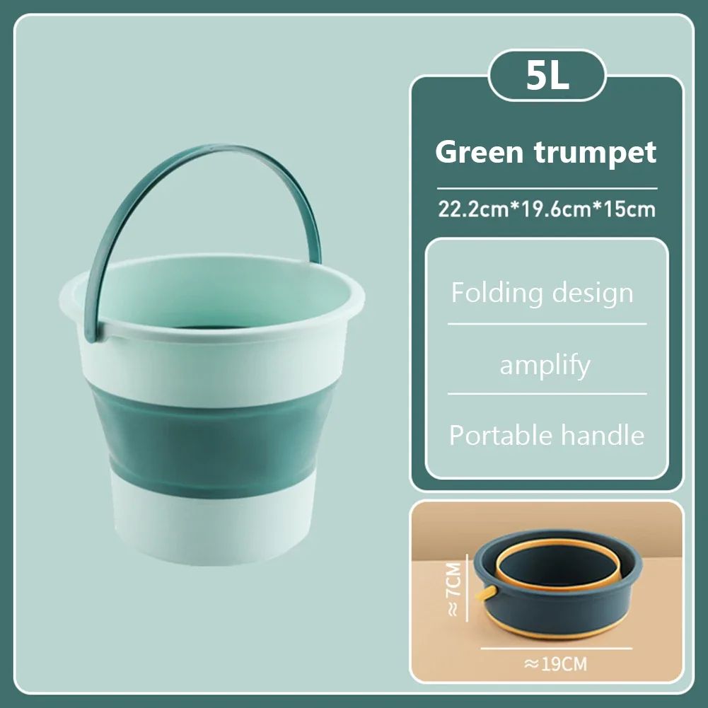 Foldable Rectangular Mop Bucket Large Laundry Washing Basin