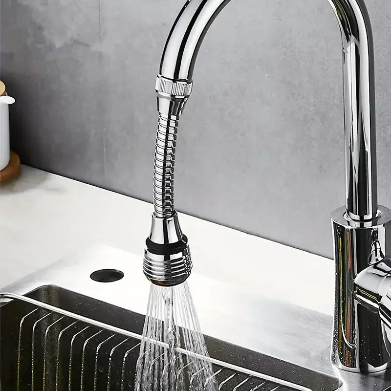 360 Rotating Kitchen Faucet Sprayer Attachment, Anti-Splash Faucet Extender with Universal Tap Nozzle