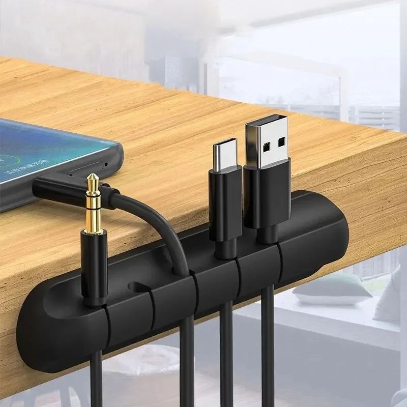 Cable Organizer Clips Self Adhesive Cord Holder Desk Wire Management