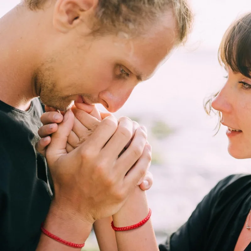 Matching Couple Bracelets Red String of Fate, Christmas Gifts for Boyfriend Girlfriend, Long Distance Relationship