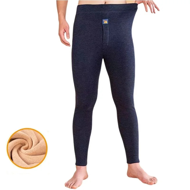Thermal Underwear Men Winter Clothes Fleece Keep Warm Leggings Soft Underpants Also Can Sleepwear