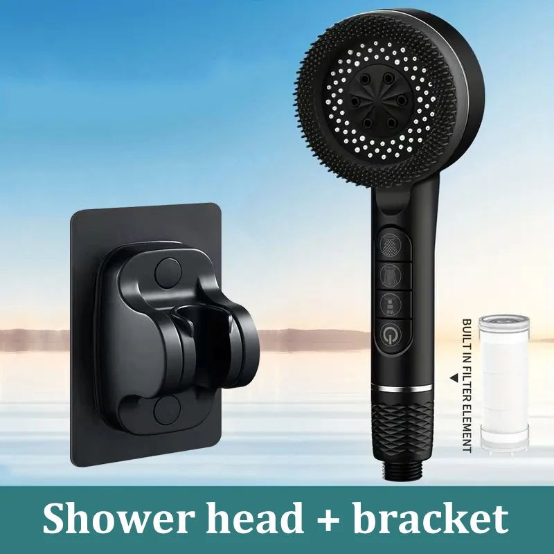 High Pressure Handheld Shower Head 4 Mode Adjustable Bathroom Set