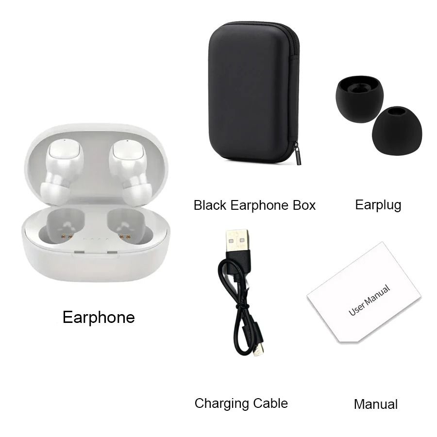 Wireless Bluetooth Earbuds with Noise Cancelling and Charging Case