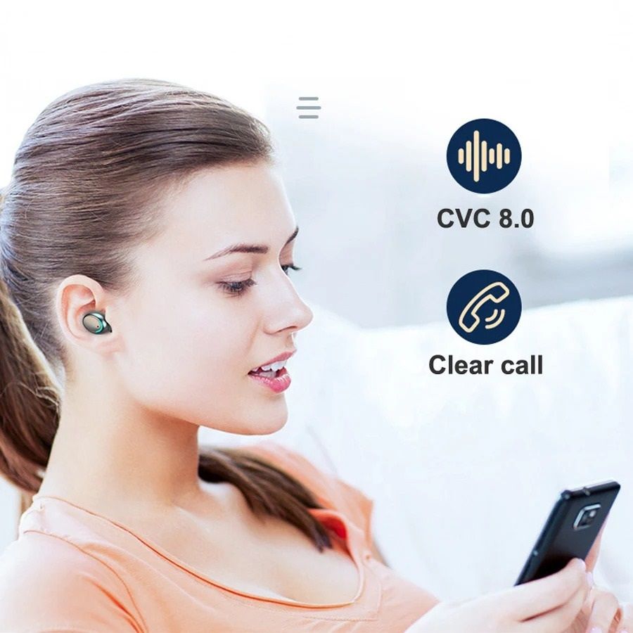 RGB LED Wireless TWS Earbuds with Display