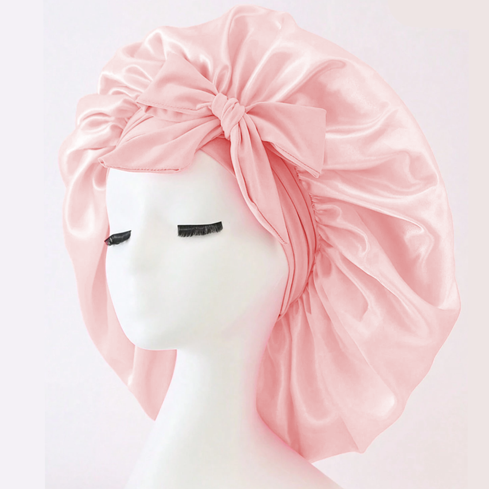 Adjustable Satin Sleep Hair Bonnet Premium Satin Hair Protection Cap