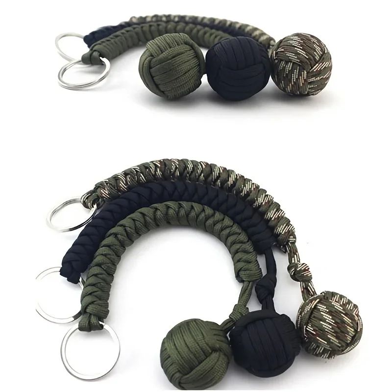 Monkey Fist Steel Ball Self Defense Keychain