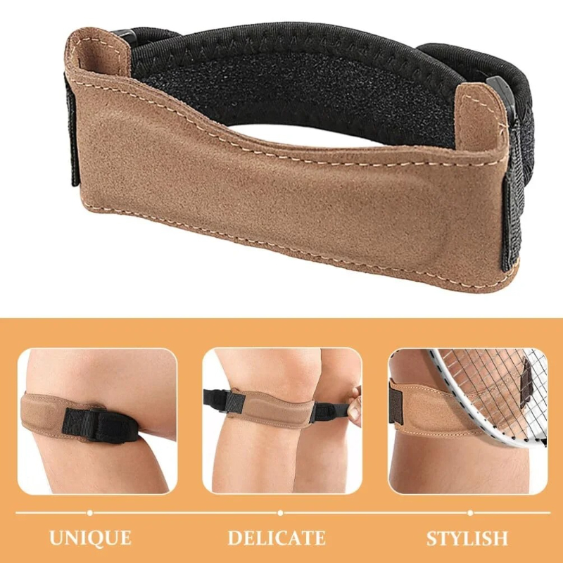 Shock Absorption Knee Pad Patellar Support Strap for Sports Basketball, Badminton, Volleyball Injury Protection