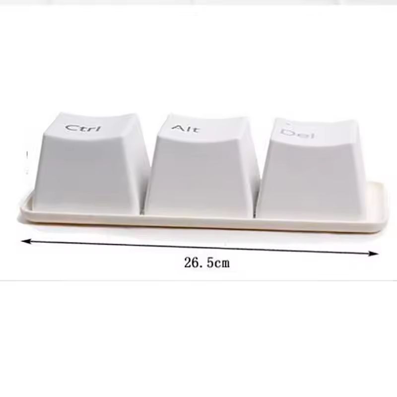 Keyboard Key Mug Set – Ctrl Alt Del Desk Cup Trio