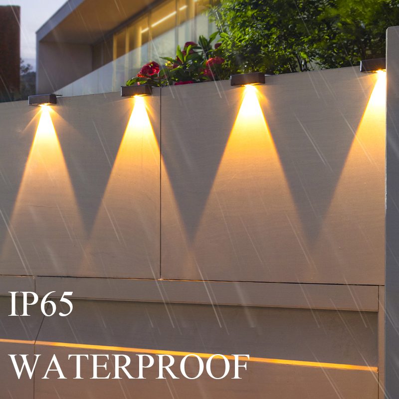 Waterproof Solar Wall Washing Lamp Outdoor LED Wall Light for Courtyard, Garden, Balcony, and Decorative Exterior