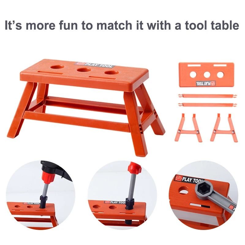 42PCS Tool Box Set Toy Simulation Repair Play House with Electric Drill and Screwdriver