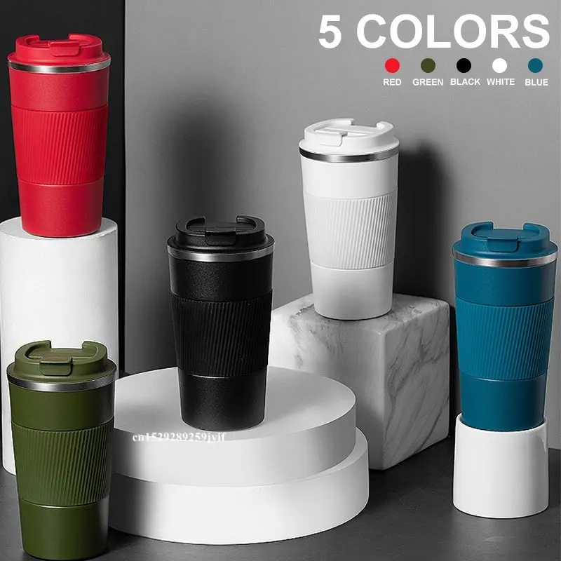 Stainless Steel Reusable Coffee Cup Reusable Travel Coffee Mug for Office & Car