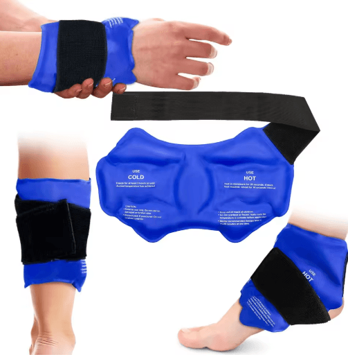 Reusable Ankle Ice Pack Wrap – Hot & Cold Compression Ankle Brace for Injury Relief