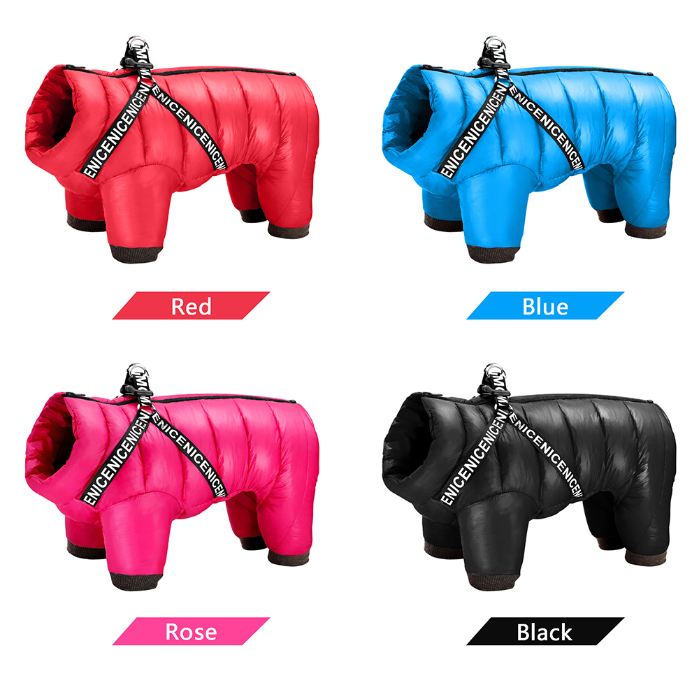 Winter Dog Clothes: Super Warm Pet Jacket Coat with Harness | Waterproof Puppy Clothing Hoodies for Small to Medium Dogs