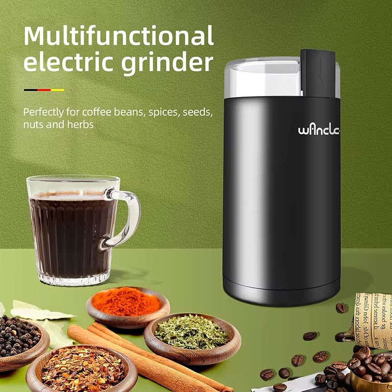 200W High-Power Coffee Grinder – Multifunctional Electric Bean Grinder for Home Kitchen (120V/220V)