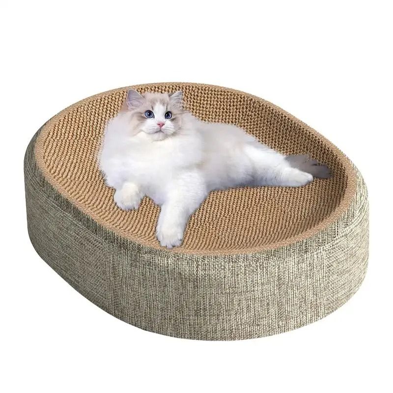 2 In 1 Cat Scratching Board Sisal Cat Scratcher Bed Furniture Protection Toy