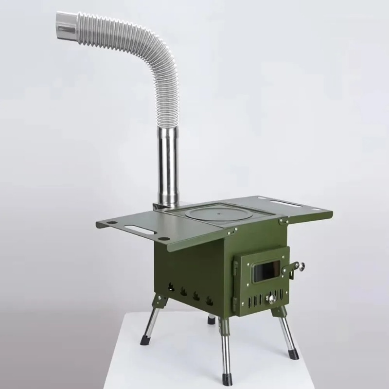Camping Wood Stove Chimney Pipe Kit Portable stove pipe Exhaust Vent for Outdoor Heating