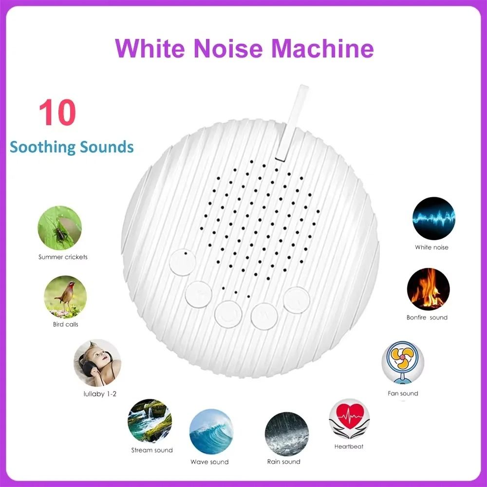 Portable White Noise Sound Machine for Baby Sleep with 10 Soothing Songs