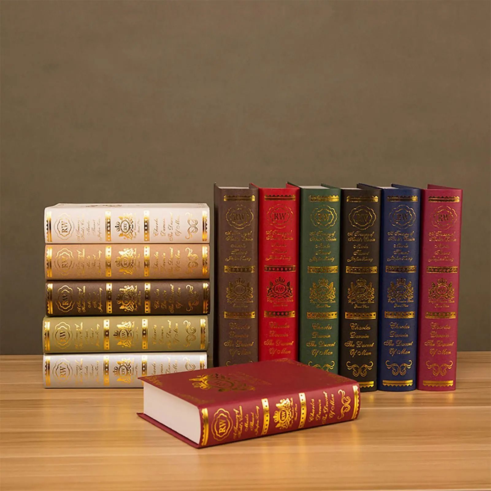 European Retro Simulation Book Model | Luxury Office & Home Photography Props