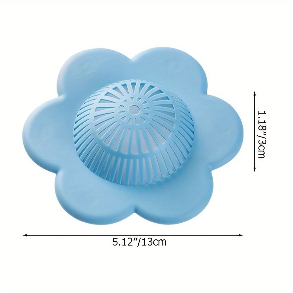 Silicone Hair Catcher Drain Cover – Suction Cup Shower & Bathtub Hair Blocker