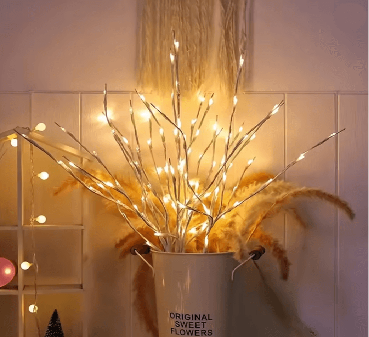 White Birch Branch LED Fairy Light