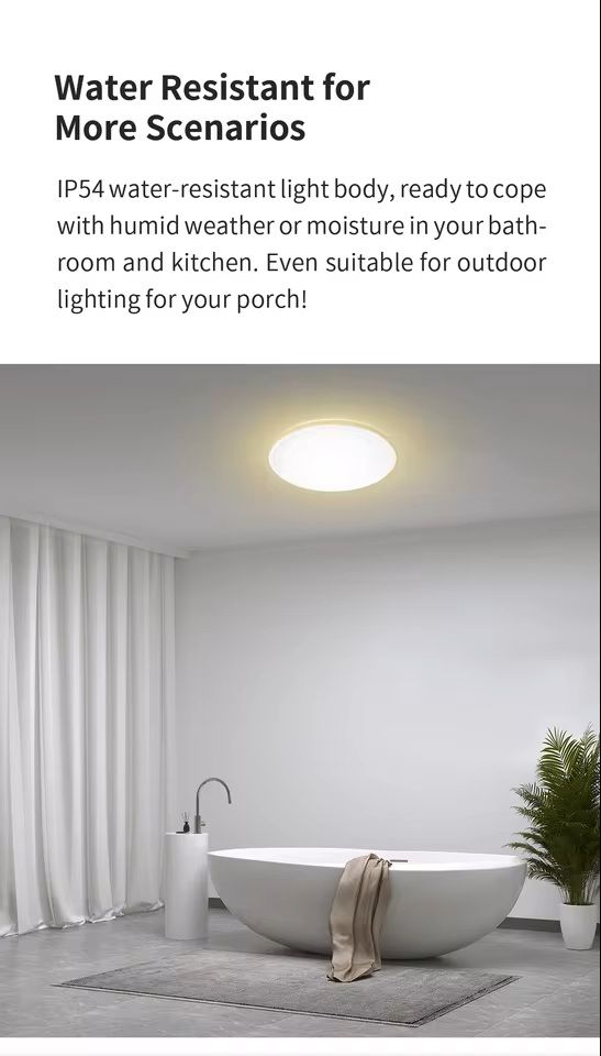 Smart LED RGB Ceiling Light Ultra Thin Dimmable WiFi Voice Control