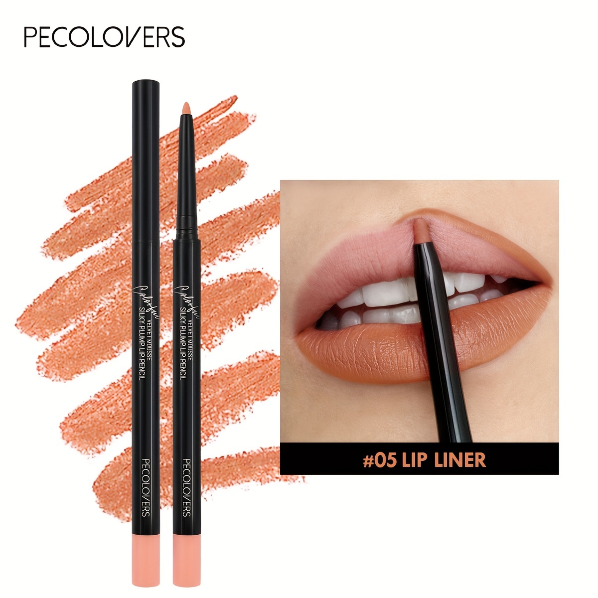 Red Contour Tint Pencil, Waterproof Matte Lipliner, Moisturising Lips Makeup, Long Lasting Lipstick, Non stick Cup Wear