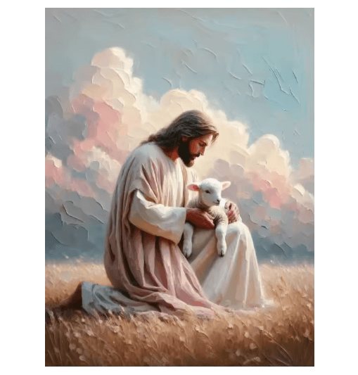Sacred Heart Jesus Canvas Wall Art Christian Religious Canvas Print for Home Decor