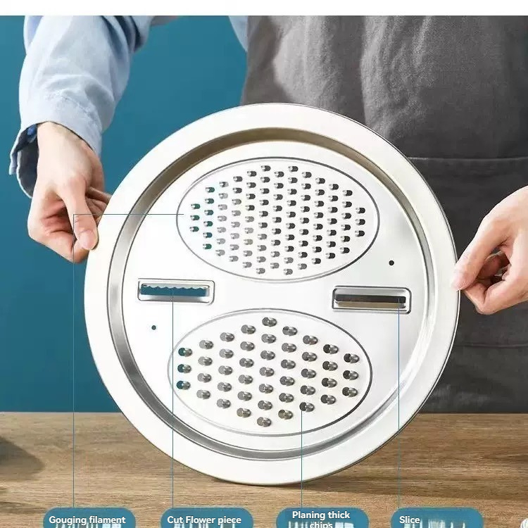 Multifunctional Stainless Steel Vegetable Slicer & Drain Basket Potato Slicer and Washing Basin Combo
