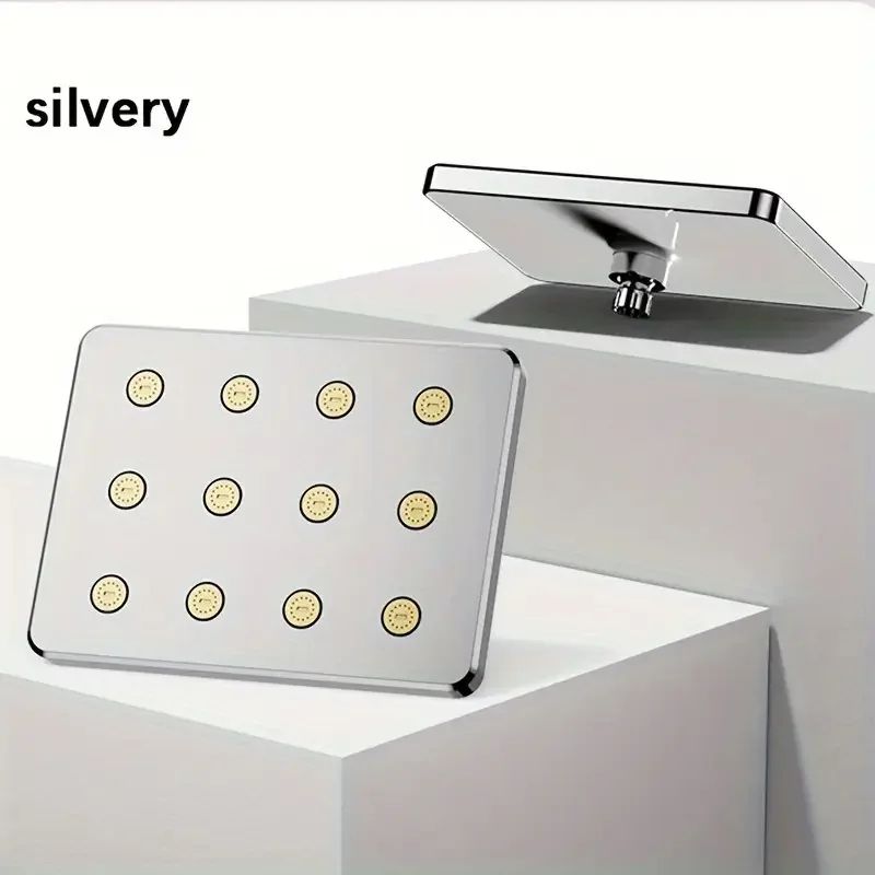 High Pressure Rainfall Shower Head Large Top Spray Universal Bathroom Set