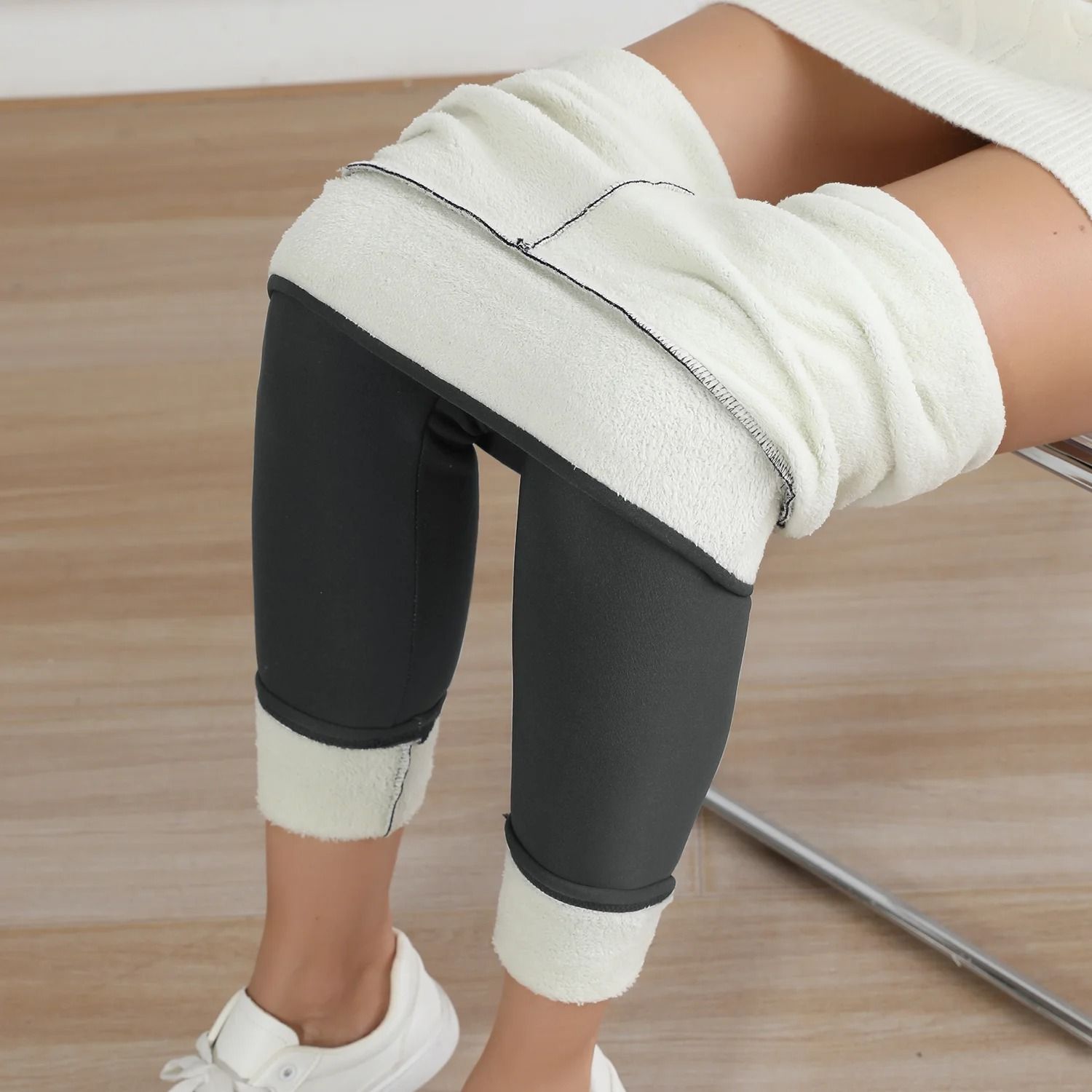 Women High Waist Fleece Lined Winter Leggings