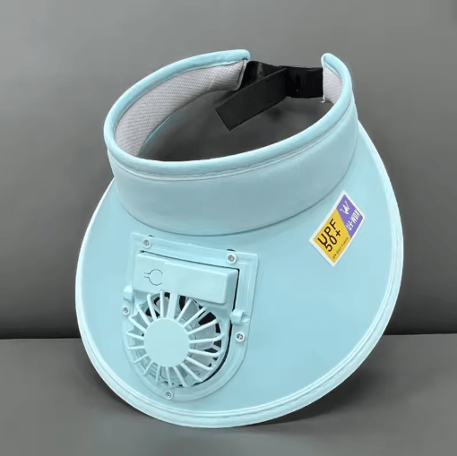 Breathable Cooling Fan Sun Visor Hat with USB Rechargeable Fan