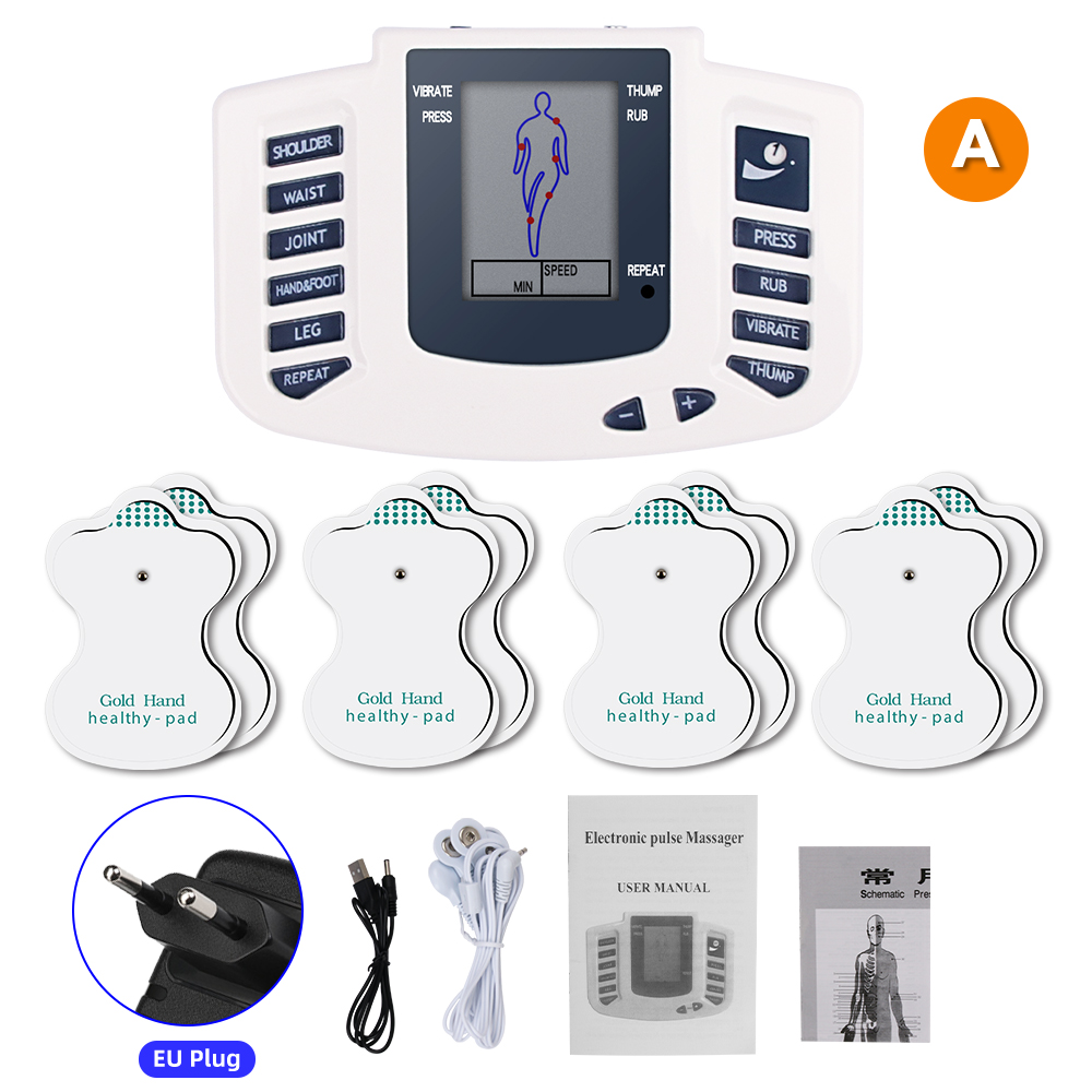 Full Body TENS Unit EMS Muscle Stimulator with 16 Electrode Pads